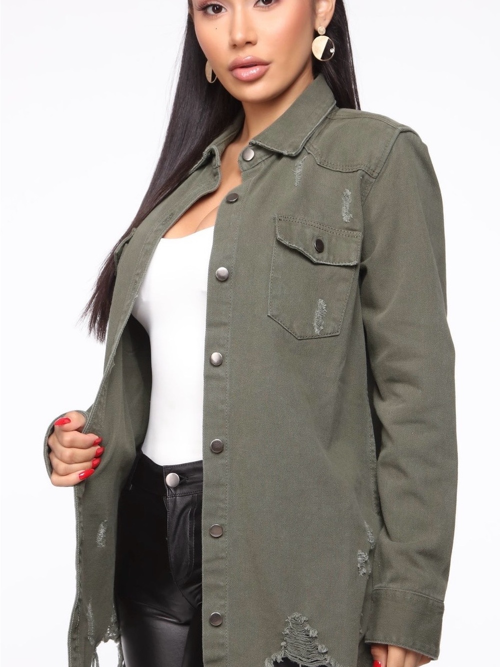 Long Denim Jacket - Picture 2 of 14
